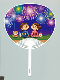100本セット「子供：花火」　※裏面白紙：名入れ墨一色印刷費用込み